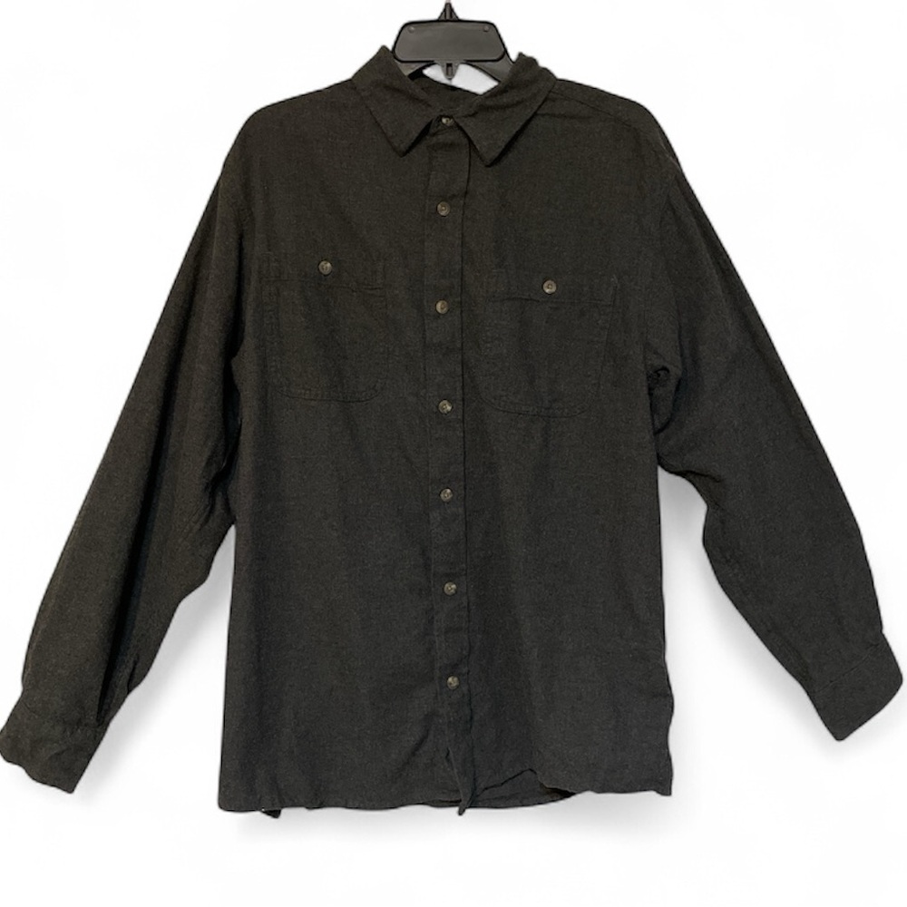 Men's RedHead Heavy Duty Flannel Shirt Charcoal Gray Size Large
